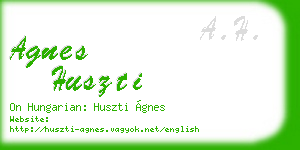 agnes huszti business card